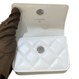 シャネル CHANEL ジュエルフック カードケース AP2397 ホワイト/BK金具 ラムスキン レディース カードケース