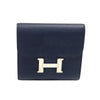 エルメス HERMES コンスタンスウォレット C刻 ブルーインディゴ×トスカ シルバー金具 エプソン レディース 二つ折り財布