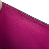 エルメス HERMES コンスタンスウォレット C刻 ブルーインディゴ×トスカ シルバー金具 エプソン レディース 二つ折り財布