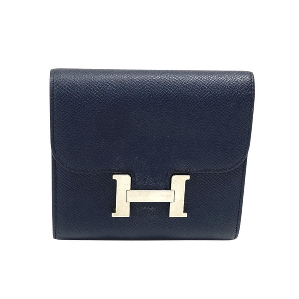 エルメス HERMES コンスタンススリム D刻 ブルーロイ SV金具 オーストリッチ レディース 二つ折り財布 エルメス HERMES コンスタンススリム D刻 ブルーロイ SV金具