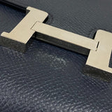 エルメス HERMES コンスタンスウォレット C刻 ブルーインディゴ×トスカ シルバー金具 エプソン レディース 二つ折り財布
