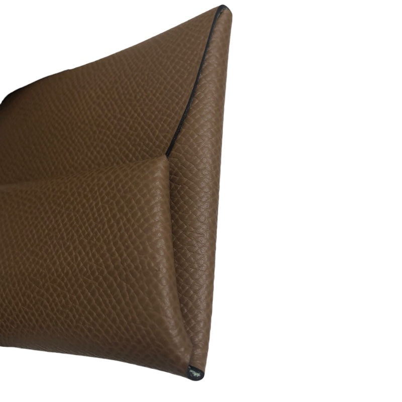 エルメス HERMES バスティアヴェルソ W刻印 ブロンズドル・ヴェールフィズ エプソン ユニセックス コインケース