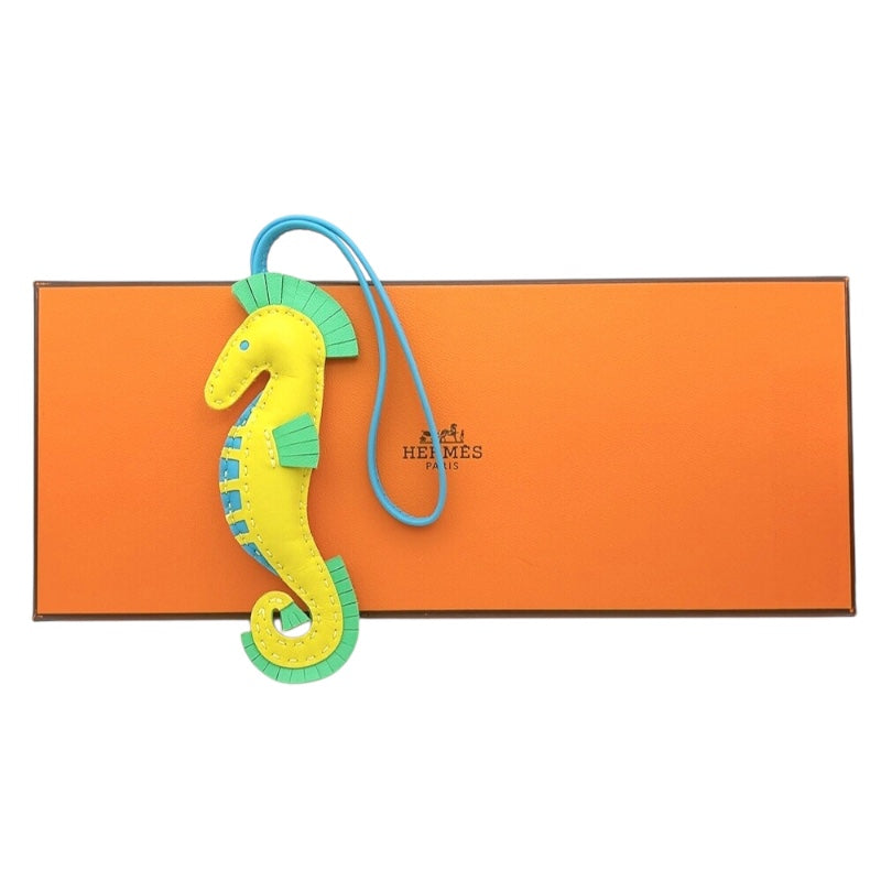 エルメス HERMES バッグチャーム　イポ B刻印　(2023年製) ライム/ヴェールコミック/ブルーアズティック アニョーミロ ユニセックス その他小物