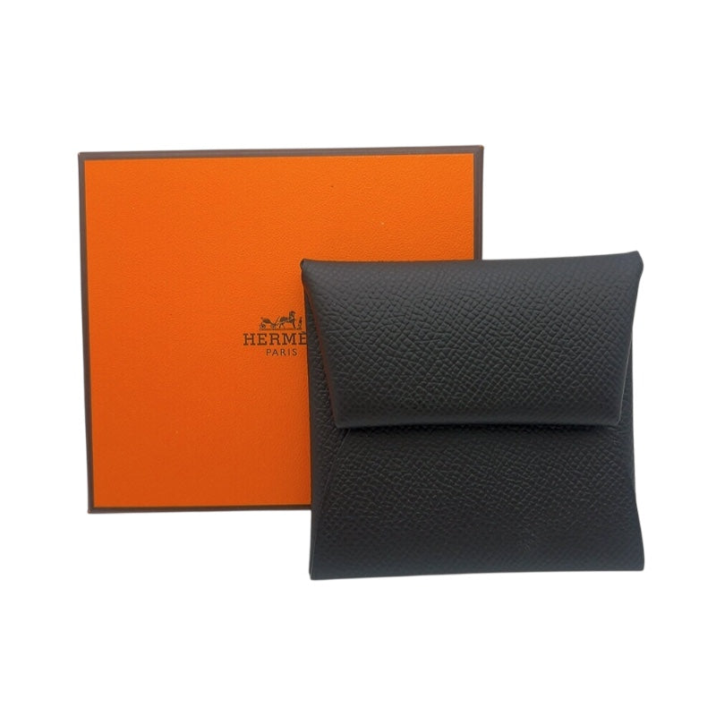 エルメス HERMES バスティア B刻印 (2023年製) ブラック エプソン ユニセックス コインケース
