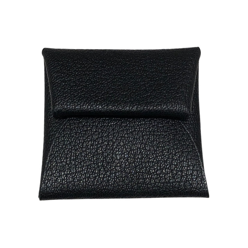エルメス HERMES バスティア W刻 ブラック シェーブル レディース コインケース