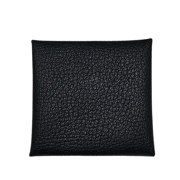 エルメス HERMES バスティア W刻 ブラック シェーブル レディース コインケース