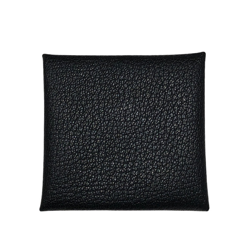 エルメス HERMES バスティア W刻 ブラック シェーブル レディース コインケース
