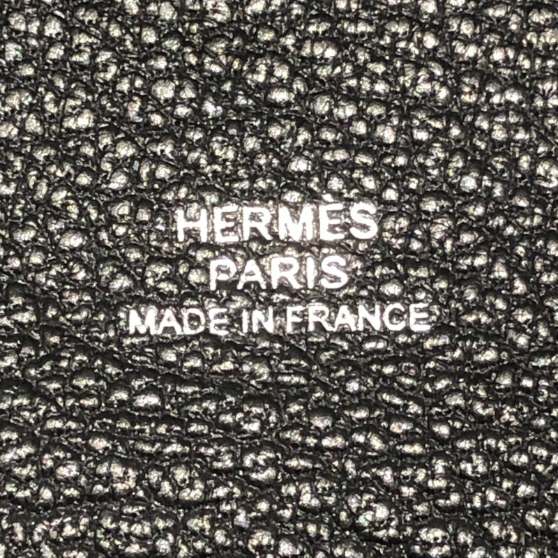 エルメス HERMES バスティア W刻 ブラック シェーブル レディース コインケース