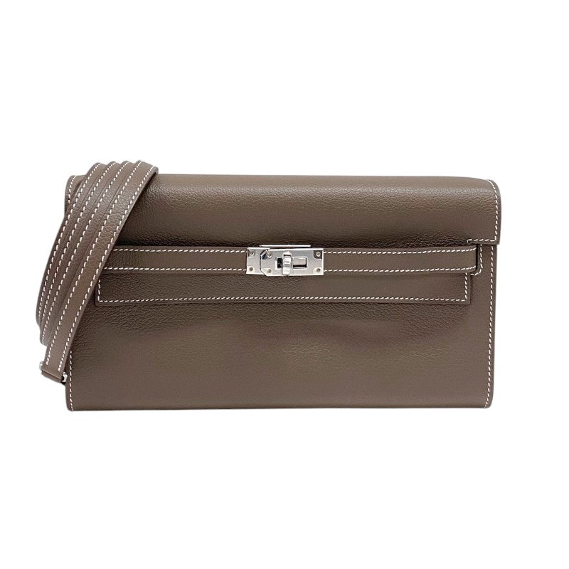 エルメス HERMES ケリートゥーゴー W刻 エトゥープ シルバー金具 エバーカラー レディース ショルダーバッグ クラッチバッグ
