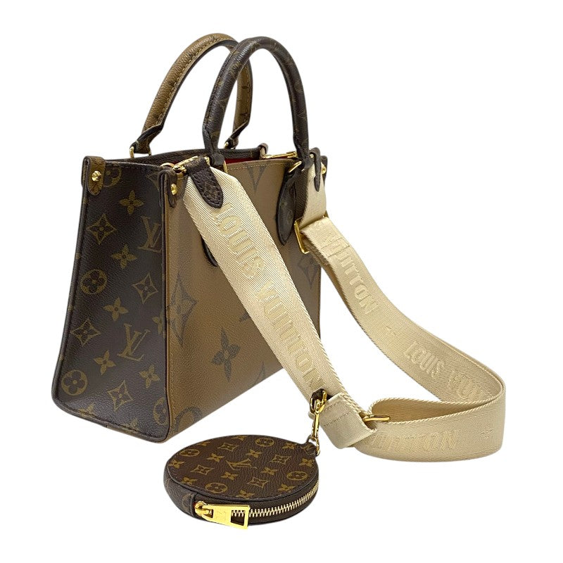 ルイ・ヴィトン LOUIS VUITTON オンザゴーPM M46373 モノグラムリバース レディース ハンドバッグ ショルダーバッグ