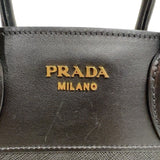 プラダ PRADA エスプラナードハンドバッグ 1BA045 ブラック　ゴールド金具 サフィアーノ・カーフ レディース ハンドバッグ