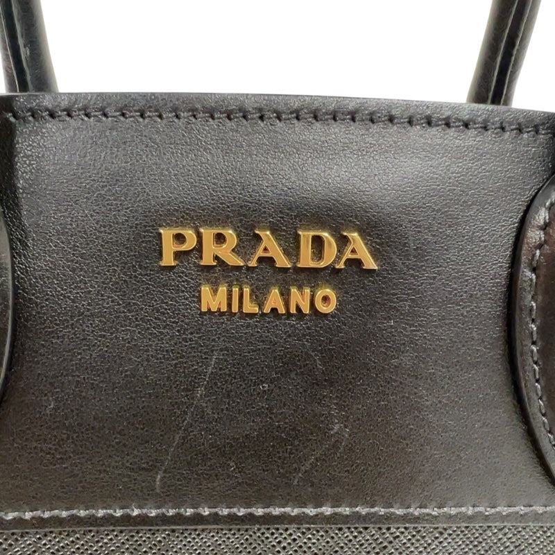 プラダ PRADA エスプラナードハンドバッグ 1BA045 ブラック　ゴールド金具 サフィアーノ・カーフ レディース ハンドバッグ