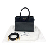 プラダ PRADA エスプラナードハンドバッグ 1BA045 ブラック　ゴールド金具 サフィアーノ・カーフ レディース ハンドバッグ