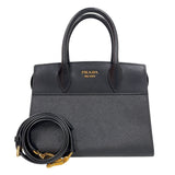 プラダ PRADA エスプラナードハンドバッグ 1BA045 ブラック　ゴールド金具 サフィアーノ・カーフ レディース ハンドバッグ