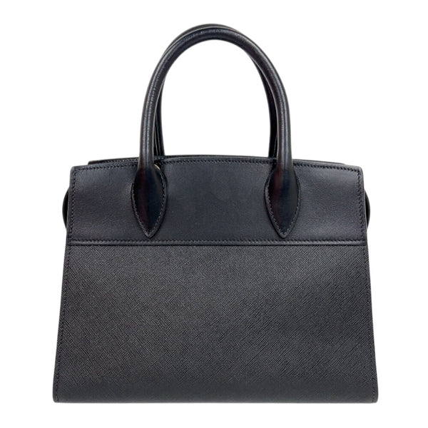 プラダ PRADA エスプラナードハンドバッグ 1BA045 ブラック　ゴールド金具 サフィアーノ・カーフ レディース ハンドバッグ