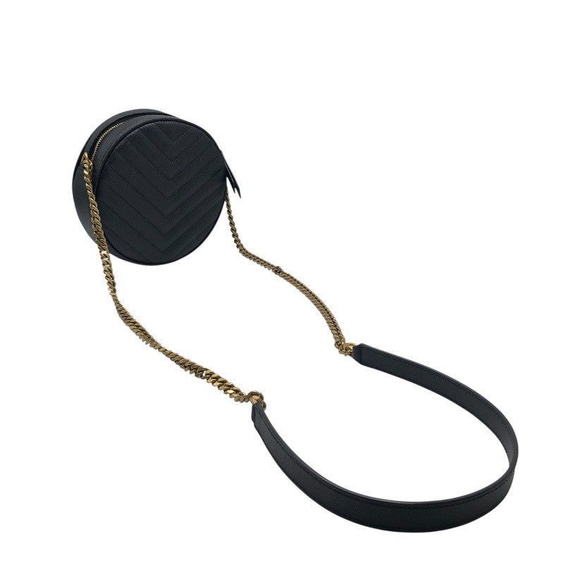 サンローラン SAINT LAURENT ヴィニル ショルダーバッグ 610436 ブラック グレインレザー レディース ショルダーバッグ