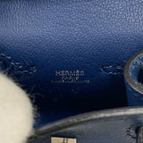 エルメス HERMES ケリードールチャーム U刻 ディープブルー シルバー金具 タデラクト ユニセックス バッグチャーム