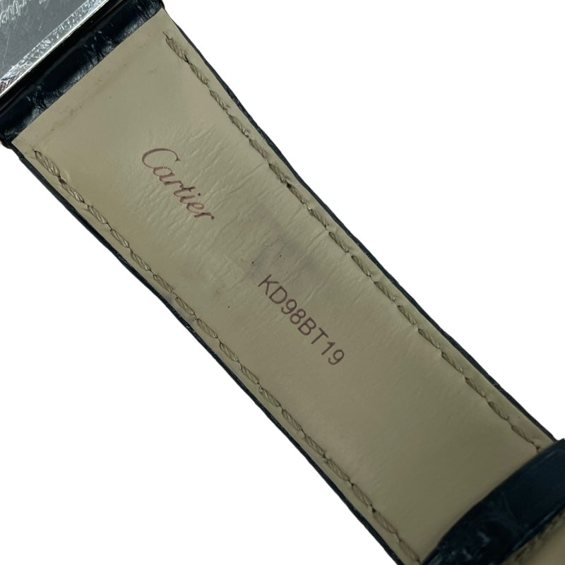 カルティエ Cartier タンクソロ LM W5200004 シルバー YG/SS クオーツ メンズ 腕時計