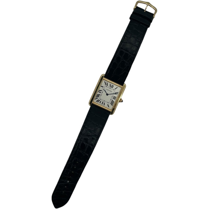 カルティエ Cartier タンクソロ LM W5200004 シルバー YG/SS クオーツ メンズ 腕時計