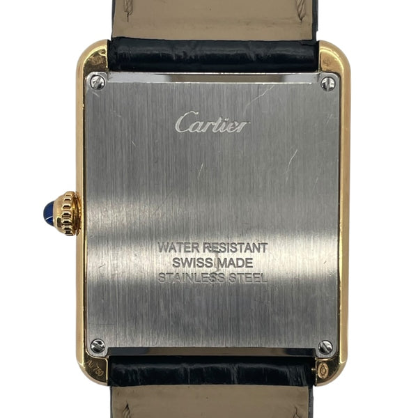 カルティエ Cartier タンクソロ LM W5200004 シルバー YG/SS クオーツ メンズ 腕時計