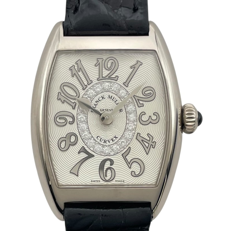 フランク・ミュラー FRANCK MULLER トノウカーベックス インターミディエ レリーフ 2252QZRELCD1R シルバー K18WG レディース 腕時計