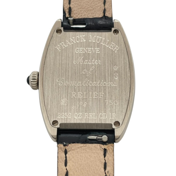 フランク・ミュラー FRANCK MULLER トノウカーベックス インターミディエ レリーフ 2252QZRELCD1R シルバー K18WG レディース 腕時計