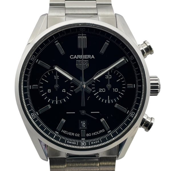 タグ・ホイヤー TAG HEUER カレラ キャリバー ホイヤー02 クロノグラフ CBN2010.BA0642 ブラック SS 自動巻き メンズ 腕時計