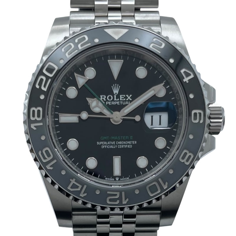 ロレックス ROLEX GMTマスター２ 126710GRNR ブラック SS メンズ 腕時計