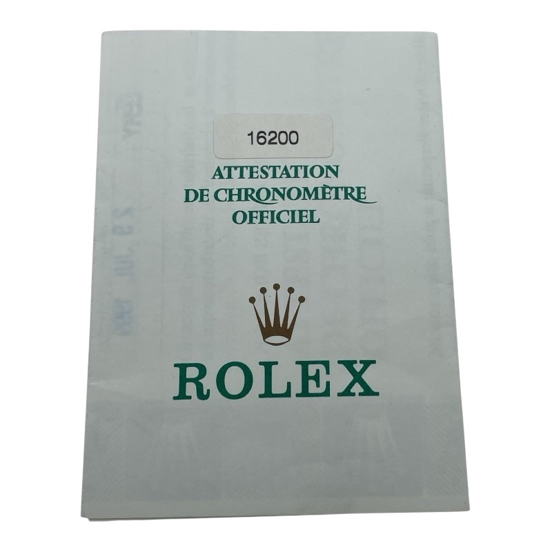 ロレックス ROLEX デイトジャスト A番 16200 ブラック SS 自動巻き メンズ 腕時計