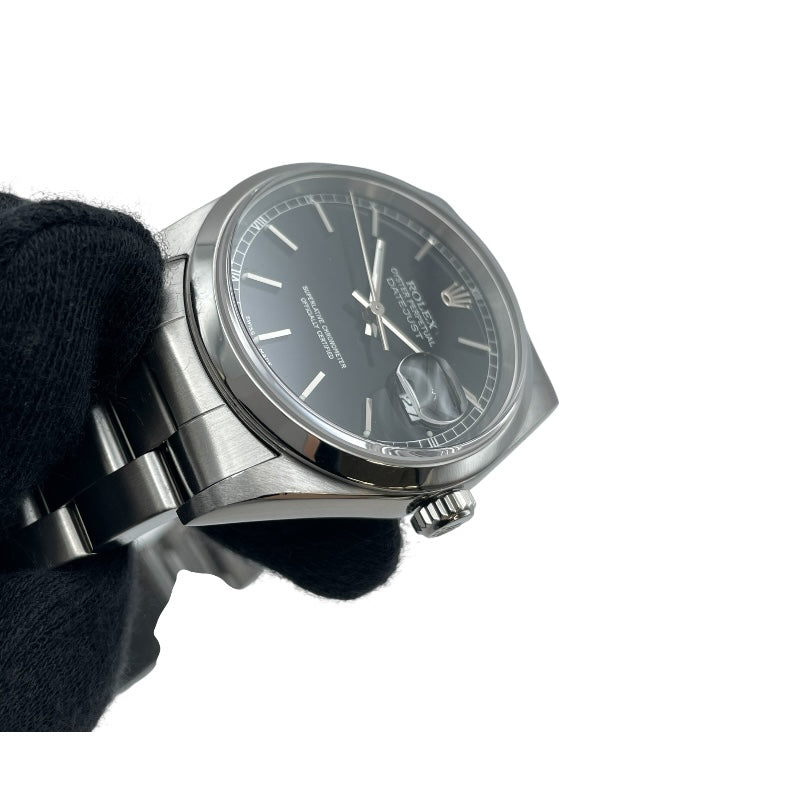 ロレックス ROLEX デイトジャスト A番 16200 ブラック SS 自動巻き メンズ 腕時計