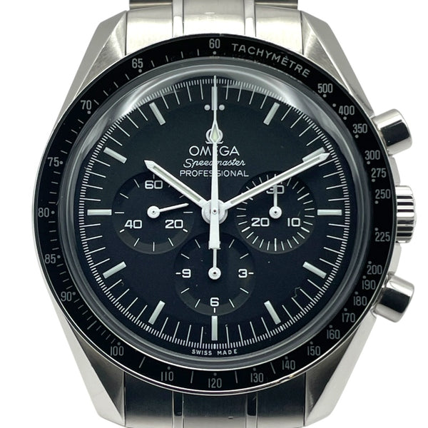 オメガ OMEGA スピードマスター ムーンウォッチ プロフェッショナル クロノグラフ 311.30.42.30.01005 ブラック SS 手巻き メンズ 腕時計