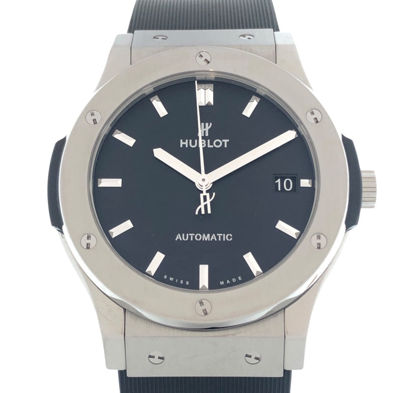 ウブロ HUBLOT クラッシックフュージョン　チタニウム 511.NX.1171.LR SS/純正ラバー メンズ 腕時計