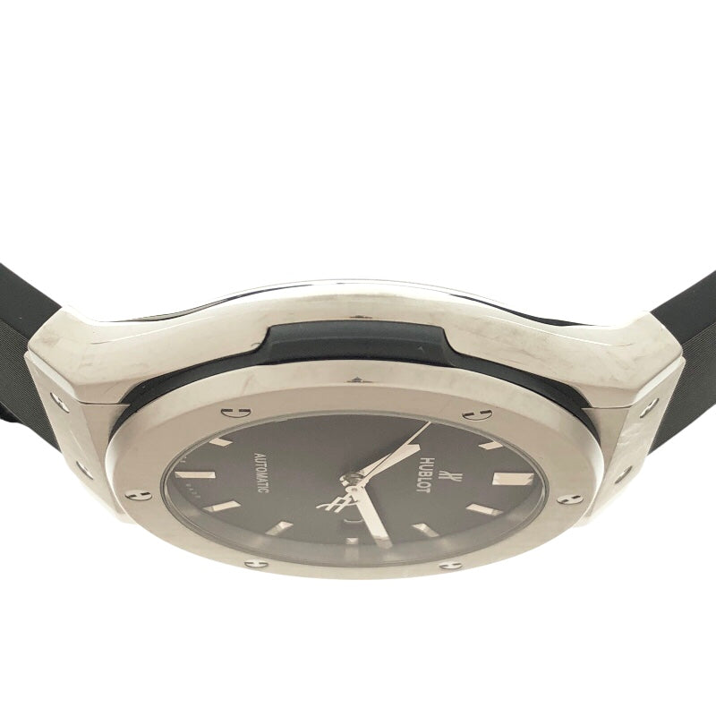 ウブロ HUBLOT クラッシックフュージョン　チタニウム 511.NX.1171.LR SS/純正ラバー メンズ 腕時計