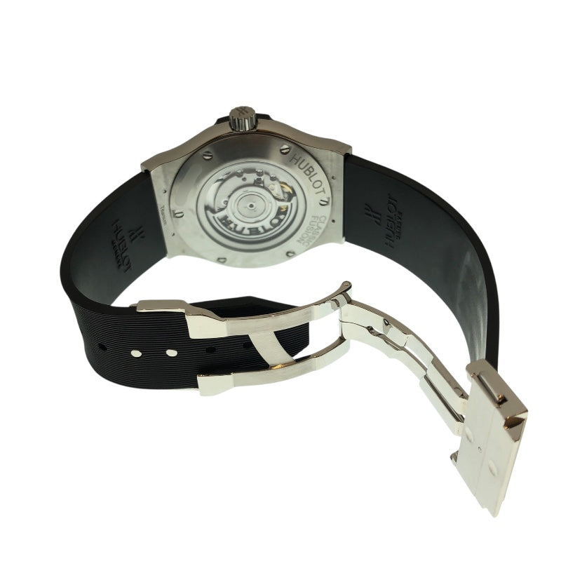 ウブロ HUBLOT クラッシックフュージョン　チタニウム 511.NX.1171.LR SS/純正ラバー メンズ 腕時計