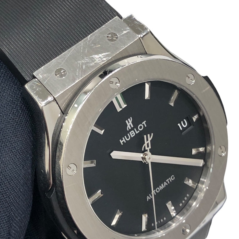 ウブロ HUBLOT クラッシックフュージョン　チタニウム 511.NX.1171.LR SS/純正ラバー メンズ 腕時計
