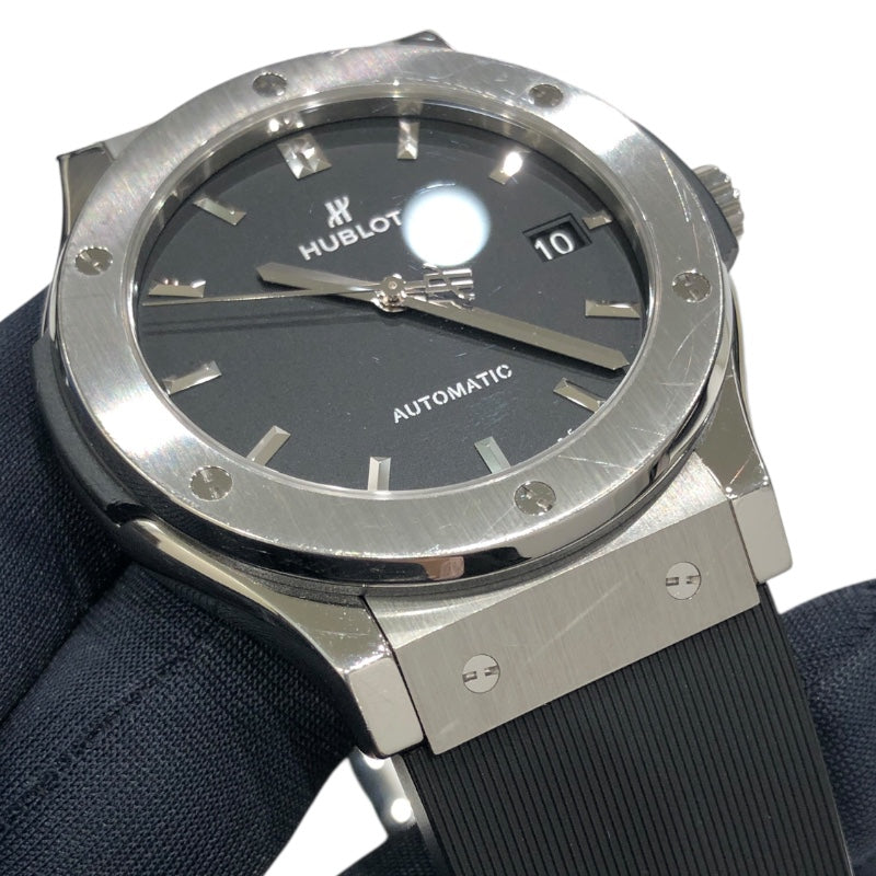 ウブロ HUBLOT クラッシックフュージョン　チタニウム 511.NX.1171.LR SS/純正ラバー メンズ 腕時計