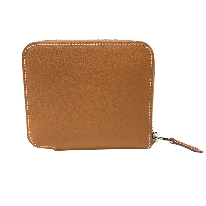 エルメス HERMES アザップコンパクトシルクイン Z刻 ゴールド シルバー金具 エプソン レディース コインケース