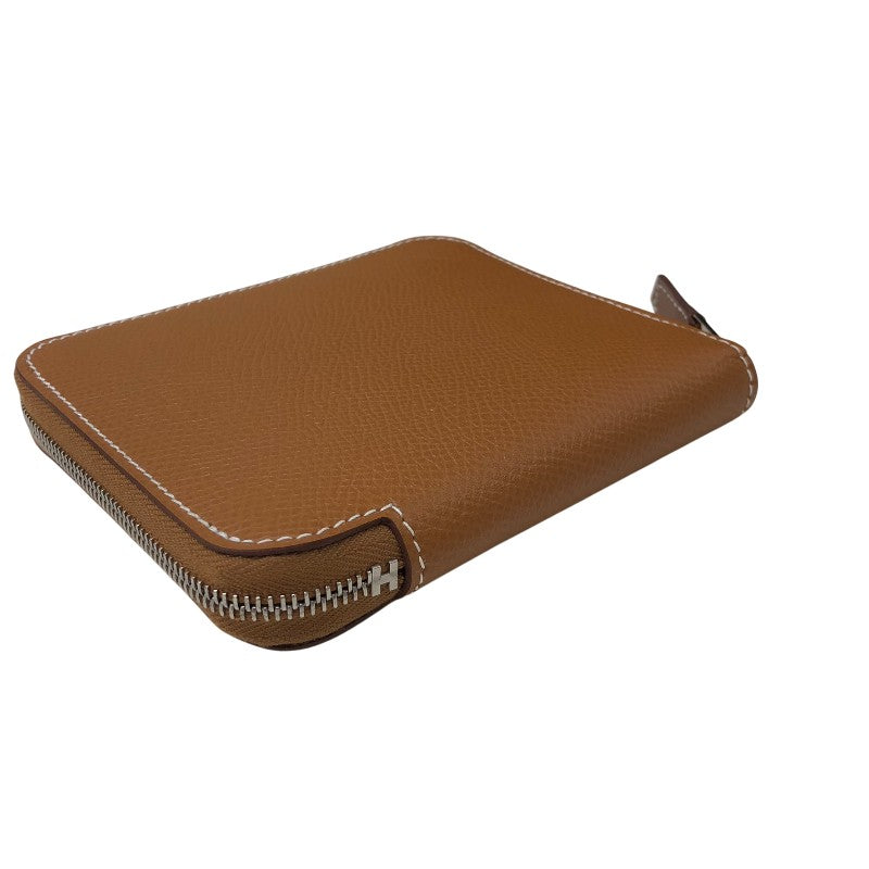 エルメス HERMES アザップコンパクトシルクイン Z刻 ゴールド シルバー金具 エプソン レディース コインケース