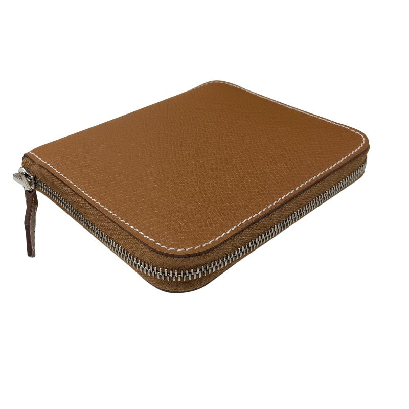 エルメス HERMES アザップコンパクトシルクイン Z刻 ゴールド シルバー金具 エプソン レディース コインケース