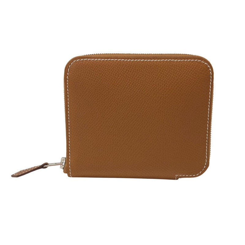 エルメス HERMES アザップコンパクトシルクイン Z刻 ゴールド シルバー金具 エプソン レディース コインケース