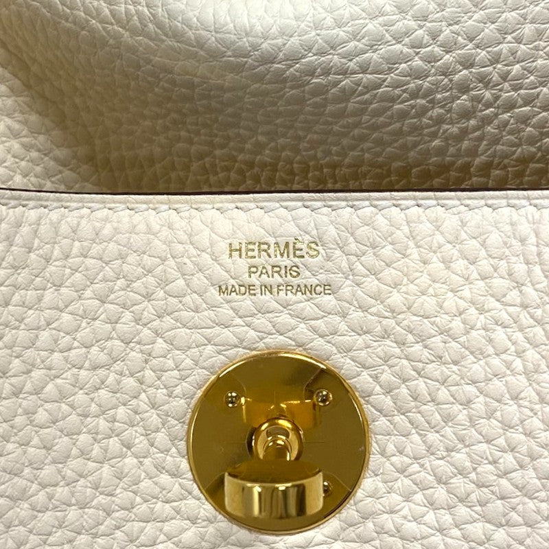 エルメス HERMES リンディ26 U刻 ナタ ゴールド金具 トリヨンクレマンス レディース ショルダーバッグ