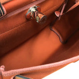 エルメス HERMES エールバッグジップPM B刻印 キュイーブル・ルージュアッシュ シルバー金具 トワル・ハンター レディース ハンドバッグ