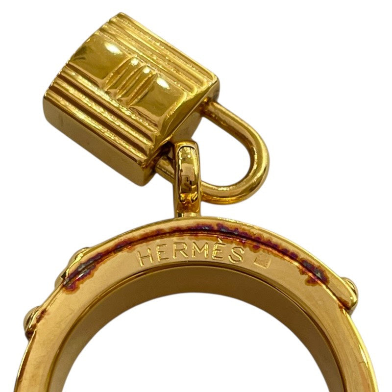 エルメス HERMES ケリースカーフリング レザン ゴールド シェーブル・メタル レディース スカーフリング