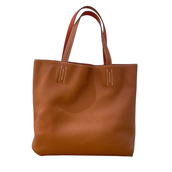 エルメス HERMES ドゥブルセンス36 □P刻　(2012年製) サンギーヌ/フォーブ トリヨンクレマンス レディース トートバッグ