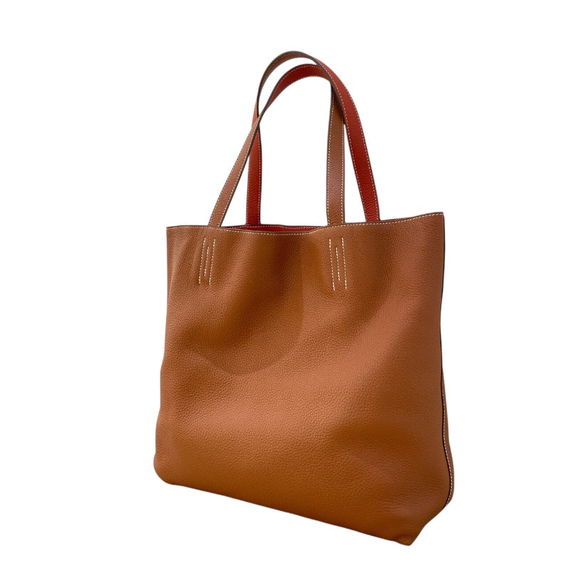 エルメス HERMES ドゥブルセンス36 □P刻　(2012年製) サンギーヌ/フォーブ トリヨンクレマンス レディース トートバッグ