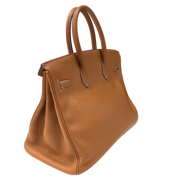 エルメス HERMES バーキン35 □I刻 ゴールド シルバー金具 トゴ レディース ハンドバッグ