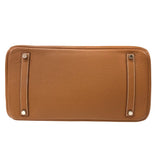 エルメス HERMES バーキン35 □I刻 ゴールド シルバー金具 トゴ レディース ハンドバッグ