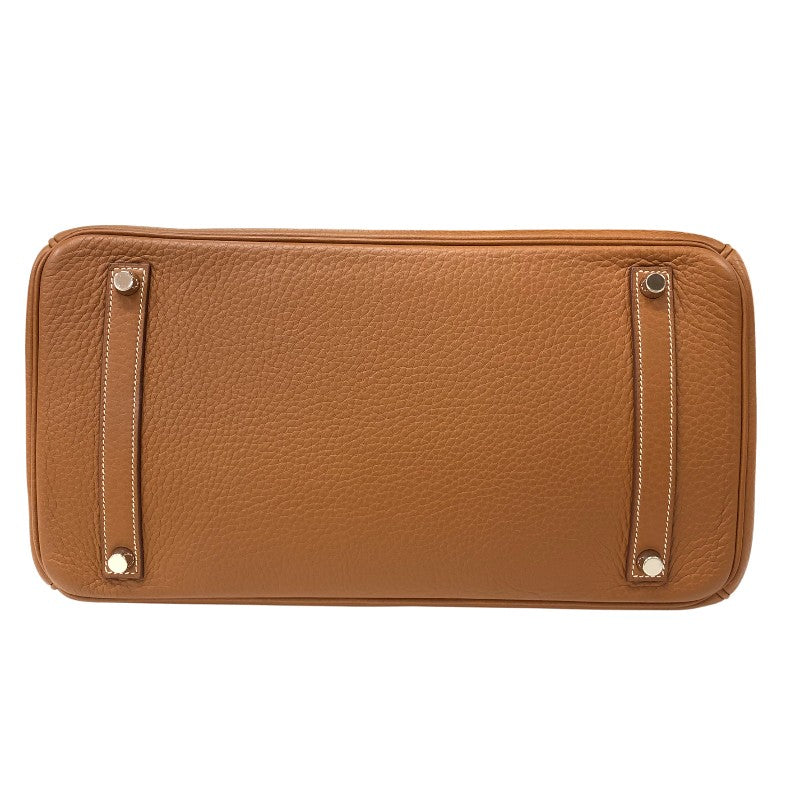 エルメス HERMES バーキン35 □I刻 ゴールド シルバー金具 トゴ レディース ハンドバッグ