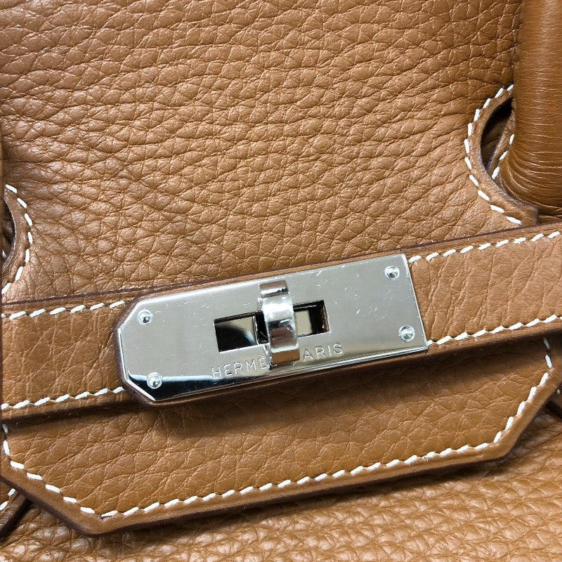 エルメス HERMES バーキン35 □I刻 ゴールド シルバー金具 トゴ レディース ハンドバッグ