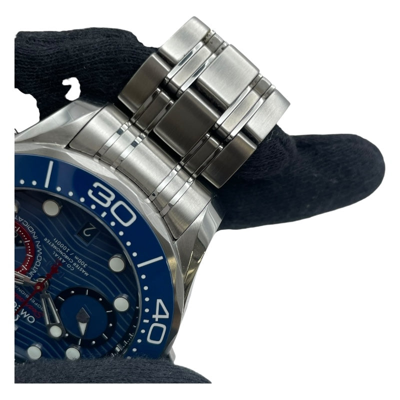 オメガ OMEGA シーマスター ダイバー300M アメリカズカップ マスター クロノメーター クロノグラフ 210.30.44.51.03.002 ブルー SS 自動巻き メンズ 腕時計